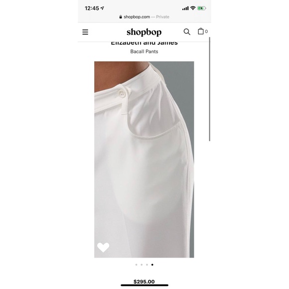 Elizabeth & James Wide Leg Bacall Pant - Black - 2 - Picture 6 of 6